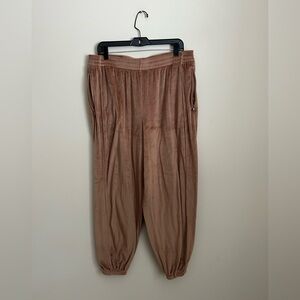 Skims Velour Jogger Sweatpants Size XL Tan